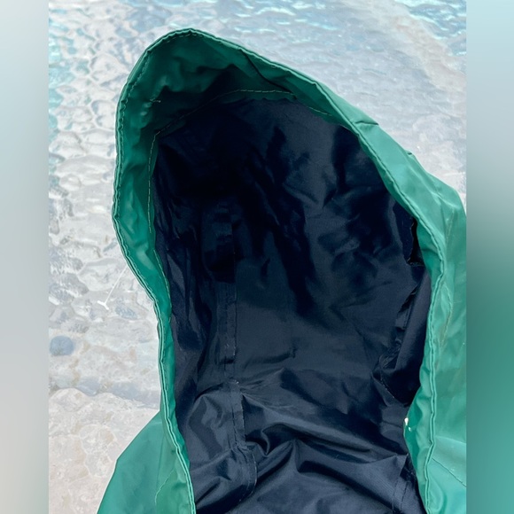 Columbia Men's Large Green Hood Snap Zip‎ Pockets Breathable Waterproof Jacket - Picture 10 of 15